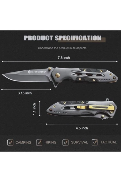 Chonming Efsane Paslanmaz Çelik Çakı 21 Cm - Resim 3