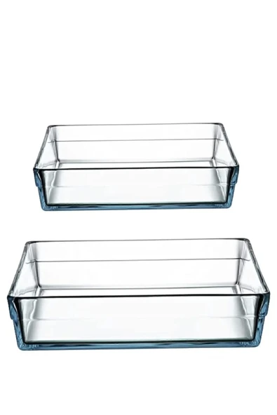 Paşabahçe Dikdörtgen Premium 2 Li Borcam Set (BÜYÜK-KÜÇÜK) Fma05050 Fma05209 059oa 060oa