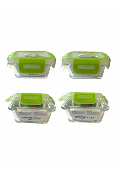 Paşabahçe 4 Lü 53802 Storemax Kilitli Mama Saklama Kabı 135 Cc Küçük Boy Fma02342