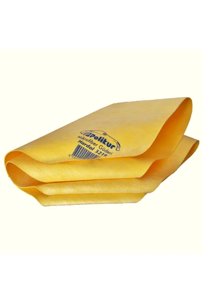 Polikur 3219 Mikrofiber Güderi Oto Kurulama Bezi 50x70 Cm Hardal - 12 Adet