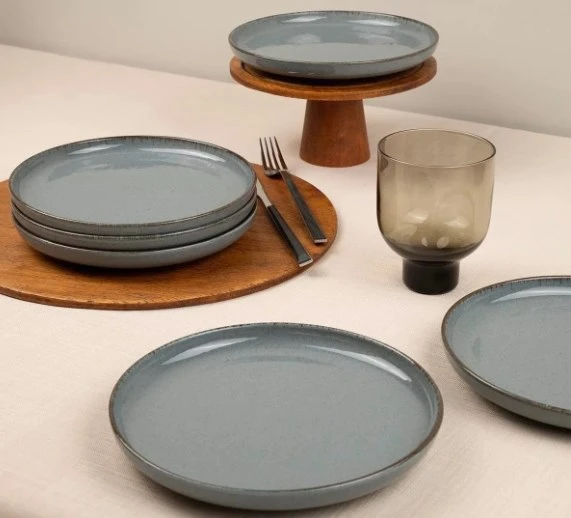 Kütahya Porselen Moderna 6 Parça 19cm Pasta Tabağı Mavi