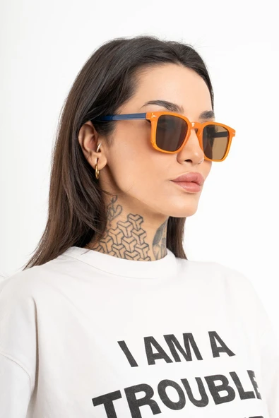 Cateye Kare Cris Model Unisex Güneş Gözlüğü UV400 - RG23043 - 3
