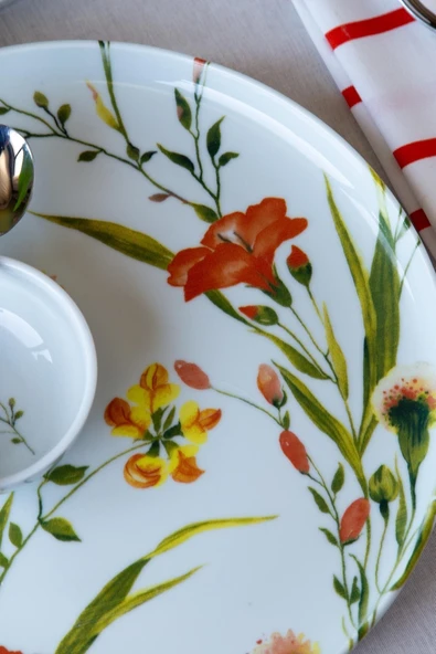 Kütahya Porselen Moderna 14 Parça 6 Kişilik Kahvaltı Takımı Fiore - 5