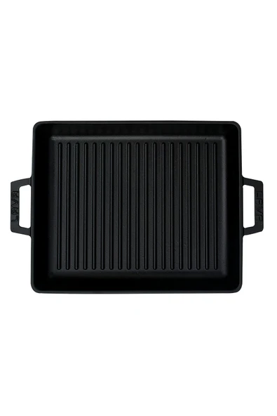 Lava Döküm Dikdörtgen 26x32 Metal Kulplu Izgara Tava - 3