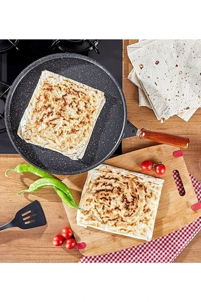 Taç Granit Döküm Gözleme Tavası 36 Cm Siyah – Tac-6343 - 4