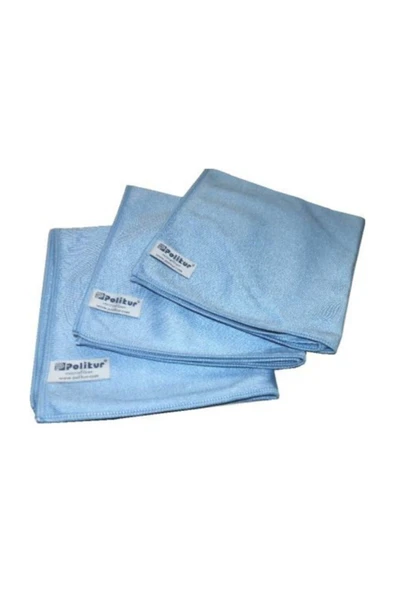 Polikur (3 Adet) Aktif 3221 Mikrofiber Parlak Temizlik Ve Cam Bezi 40x40 Cm.