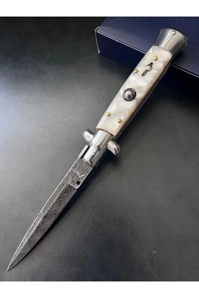Italyan Stilletto Damasgus Akc Çakı - Resim 2