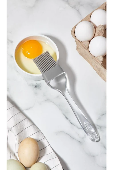 Hane 5'li Silikon Fırça (2 Boy ) - Spatula ( 2 Boy )- Bal Kaşığı Seti - 6