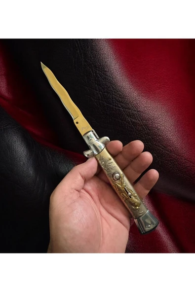 Akc İtalyan Stilletto 24cm Yılan Ağız Çelik Çakı