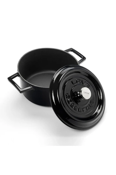 Lava Döküm Yuvarlak Tencere. Trendy Çap 20cm. - 2