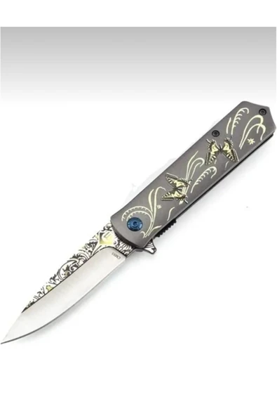 Kelebek Desenli Çelik Çakı - 1
