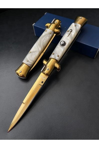 Akc Italyan Stilletto Sarı Sedef Çakı
