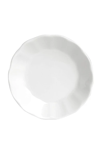 Porland Porselen Sade Beyaz Çay Tabağı 12cm 12'li Geniş Taban - 2