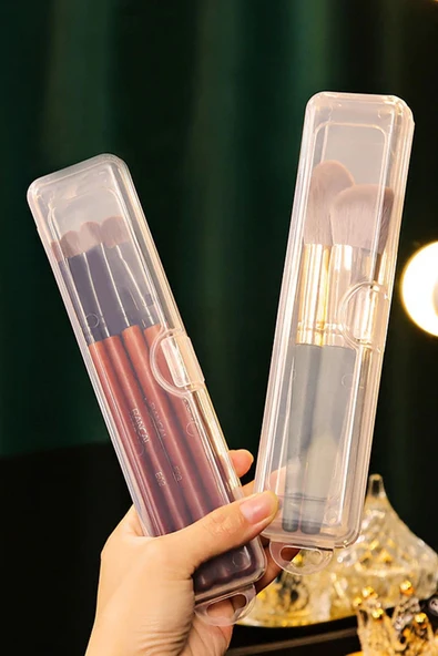 Hane 2 Adet Şeffaf Makyaj Organizeri Kutusu - Diş Fırça Kutusu - 2