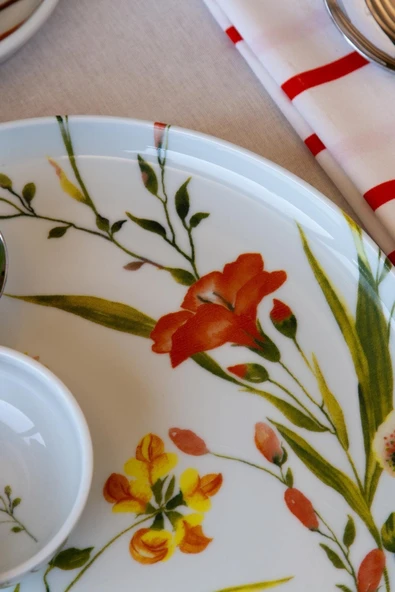 Kütahya Porselen Moderna 14 Parça 6 Kişilik Kahvaltı Takımı Fiore - 7