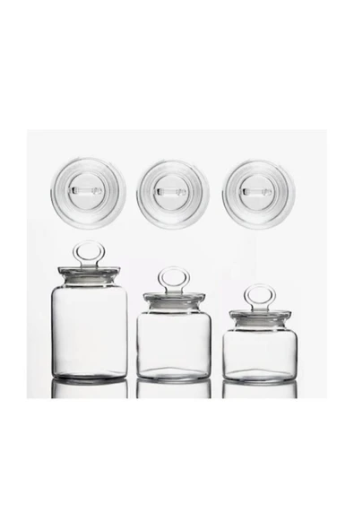 Paşabahçe Kitchen Cam Vakum Kapaklı Kavanoz 3 Lü Set Fma07091 Fma193925 Fma193949 224