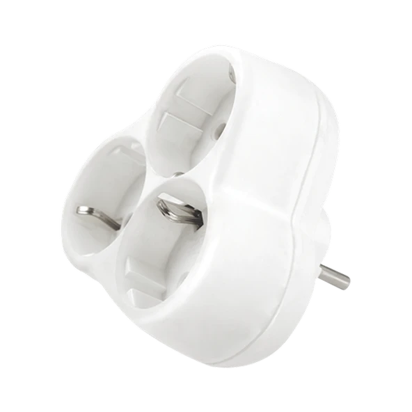 Depa 3'lü Topraklı Golyat Priz Papatya Tasarım Priz Duvar Tipi Çoklayıcı Fiş 16A 250V 3500W - 2