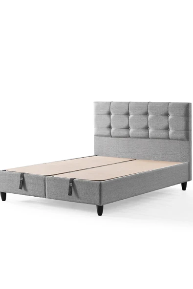 Mimoza Modeli Çift Kişilik Full Ortopedik Yataklı Sandıklı Baza ve Başlık Takımı 3 lü Set - 5