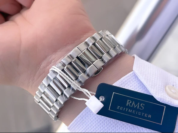 Rms Romanson Swiss Made Mekanizma Çelik Kas&Kordon 5 Atm Suya Dayanıklı Erkek Kol Saati AG1595.05 - Resim 4