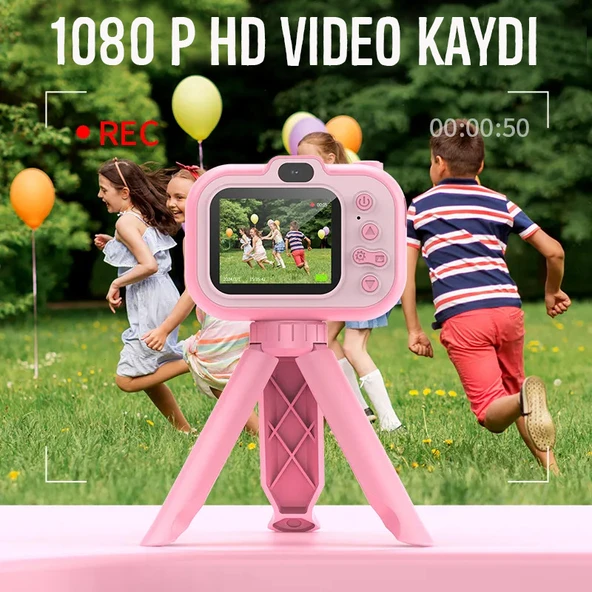 Çocuklar İçin Djital Eğlence Kamerası Full HD - 4