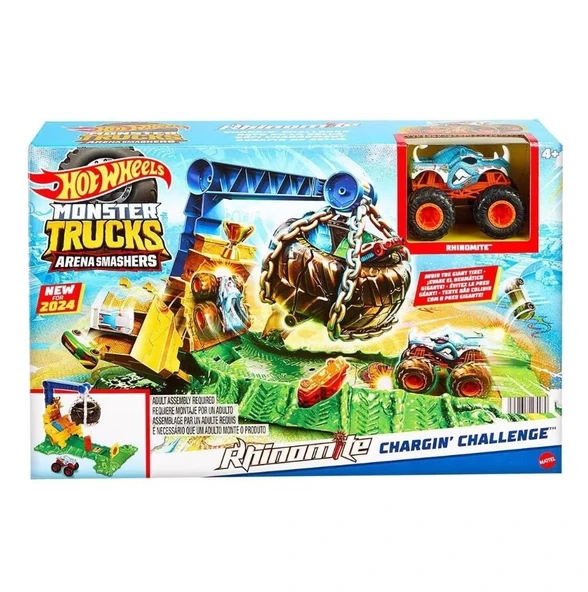 Hot Wheels Monster Trucks Arenada Rhinomite Mücadelesi Oyun Seti HTP18 - 2