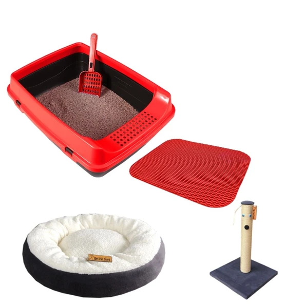 Timbox Başlangıç Set Açık Tuvalet,Yatak,Tırmalama,Paspas (Kürek Hediyeli)