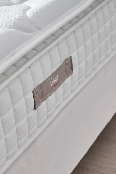 Zambak Modeli Full Ortopedik Çift Kişilik Pedli Yataklı Baza ve Başlık Takımı 3 lü Set - 11
