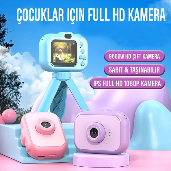 Çocuklar İçin Djital Eğlence Kamerası Full HD - 5