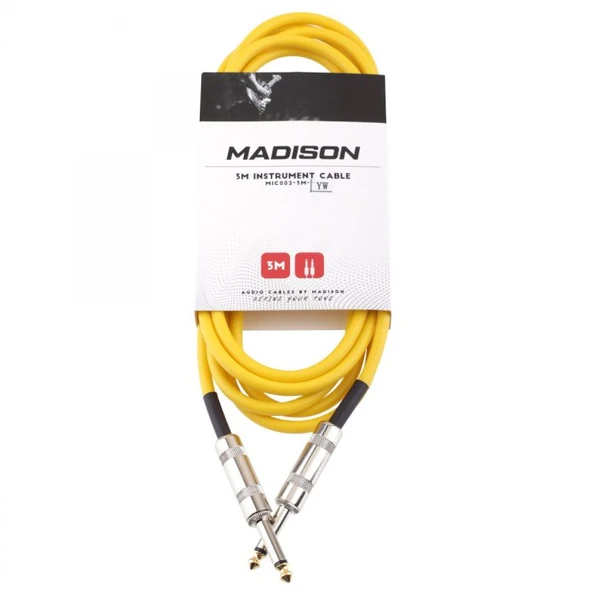 Madison Gitar Kablosu 3 Metre- SARI - 2