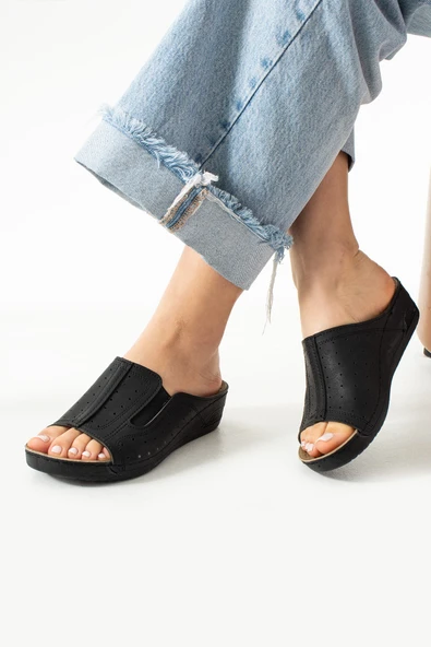 Albishoes Nova Anatomik Hafif Rahat Esnek Lastikli Gün Boyu Rahat Kullanım Kadın Terlik Anne Terlik - 2