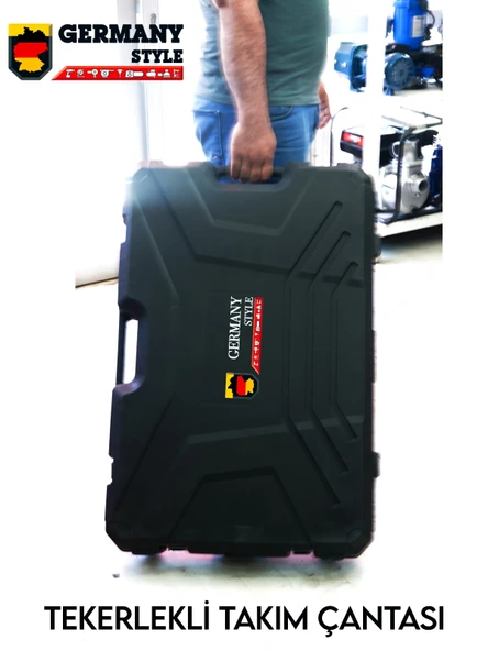 Germany Style Pro 9'lu Set Matkap-Freze-Kırıcı-Tilki Kuyruğu-Taşlama-Dekupaj-Daire Testere-Bijon - 2