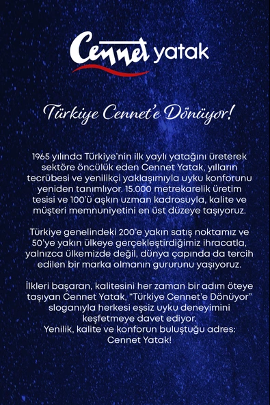 Cennet Yatak Mimoza Tek Kişilik Full Ortopedik Antibakteriyel Paket Yaylı Yatak - 10