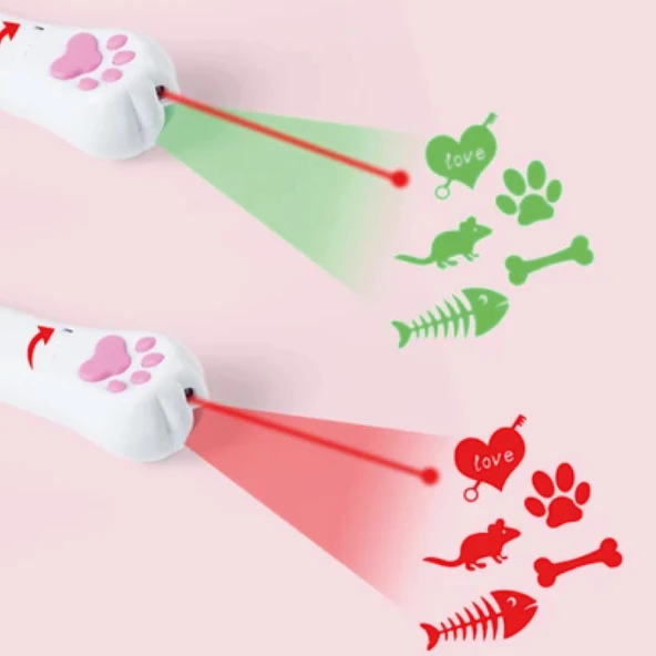 7 Farklı Mod USB Şarjlı Kedi Oyun Lazeri - 2