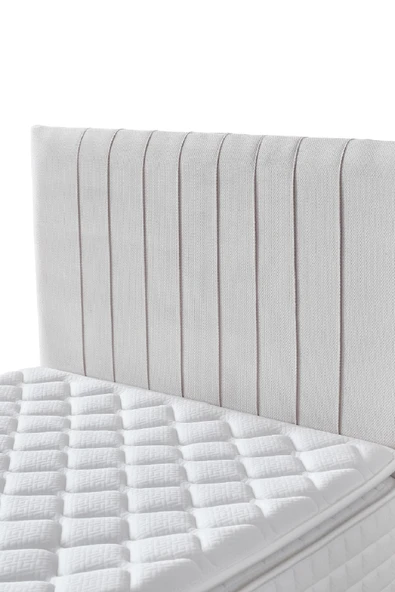 Zambak Tek Kişilik Sandıklı Baza + Full Ortopedik Antibakteriyel Pedli Yatak + Başlık  3 lü Set - 3