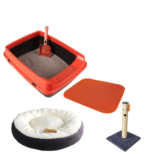 Timbox Başlangıç Set Açık Tuvalet,Yatak,Tırmalama,Paspas (Kürek Hediyeli)