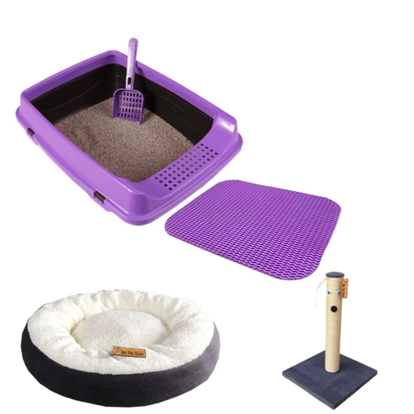 Timbox Başlangıç Set Açık Tuvalet,Yatak,Tırmalama,Paspas (Kürek Hediyeli)