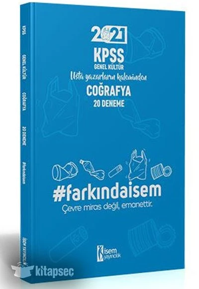 2021 KPSS Farkındaİsem Genel Kültür Coğrafya 20 Deneme İsem Yayıncılık
