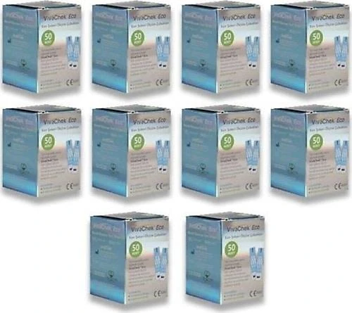 VivaChek Eco 50'li 10 Paket Şeker Ölcüm Çubuğu