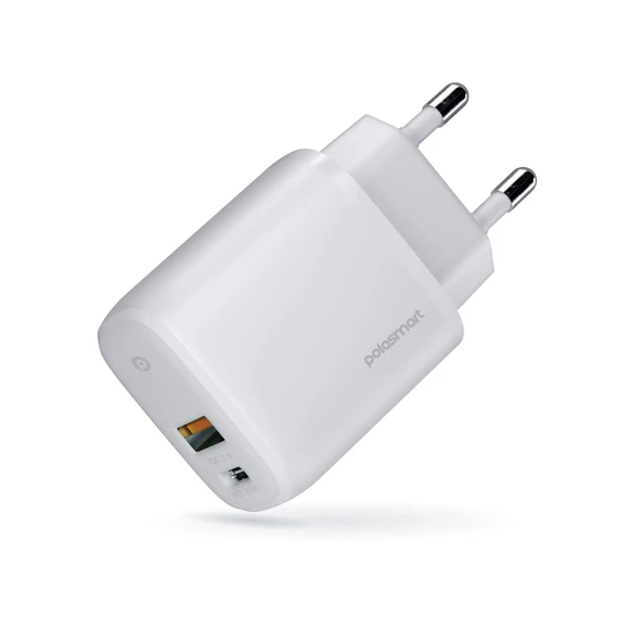Polosmart PBS121 20W PD Çıkışlı Duvar Şarjı Beyaz