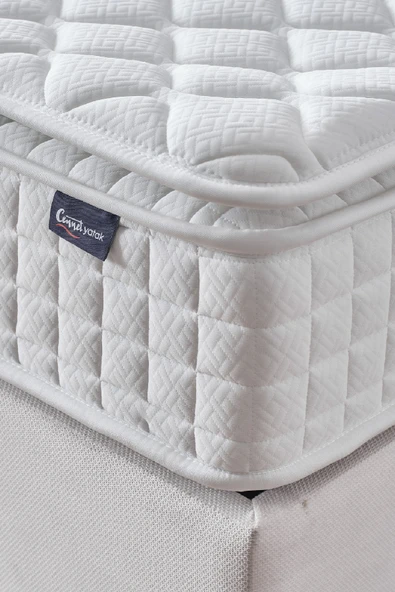 Zambak Tek Kişilik Sandıklı Baza + Full Ortopedik Antibakteriyel Pedli Yatak + Başlık  3 lü Set - 7