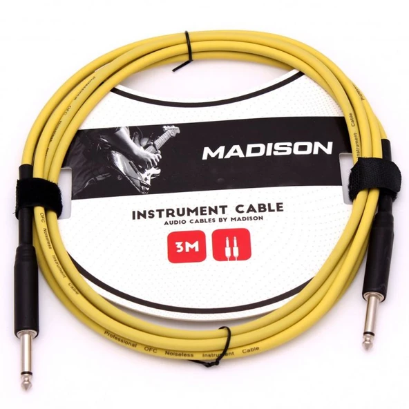 Madison Gitar Kablosu 3 Metre- SARI
