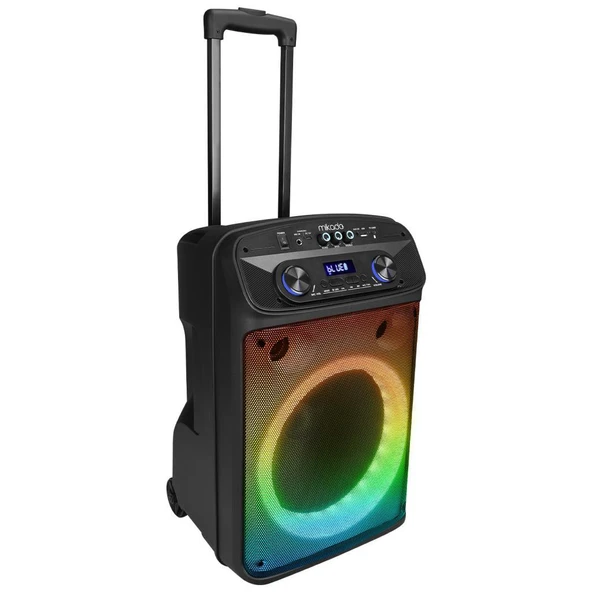 Mikado MD-BT505 60W USB/BT/TF/TWS Led Işıklı Kablosuz ve Kafa Mikrofonlu Toplantı-Parti Hoparlörü - 3