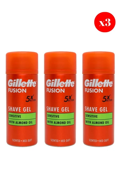 Gillette Fusion5 Ultra Sensitive Traş Jeli 75Ml X3 ADET
