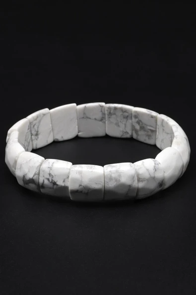 Havlit Doğal Taş Bileklik 12 x 14 mm Özel Kesim - Resim 2