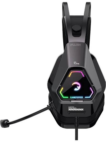 Gamepower Fujin Siyah 7.1 Surround RGB Gaming Kulaklık - 4