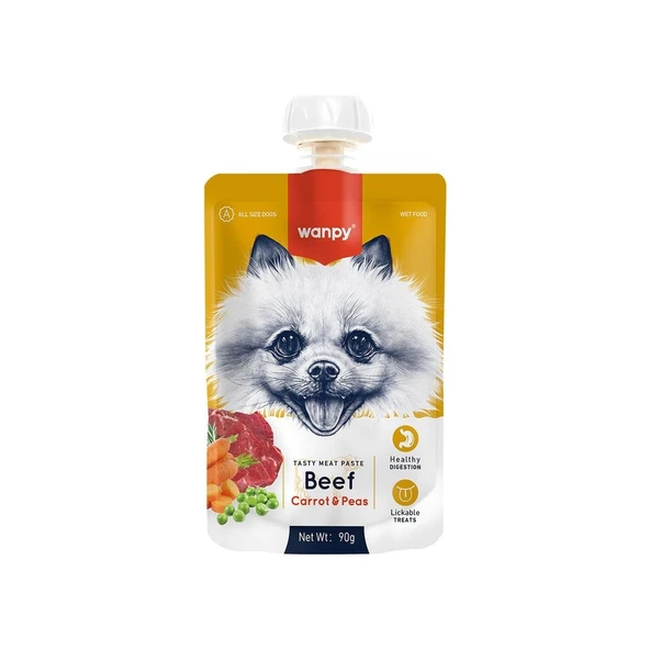Taze Sığır Etli ve Havuçlu Köpek Et Ezmesi 90 gr x 10 Adet