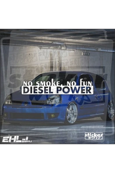 No Smoke No Fun Diesel Power Sticker - Resim 4
