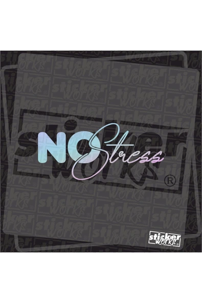 No Stress Sticker - Resim 4