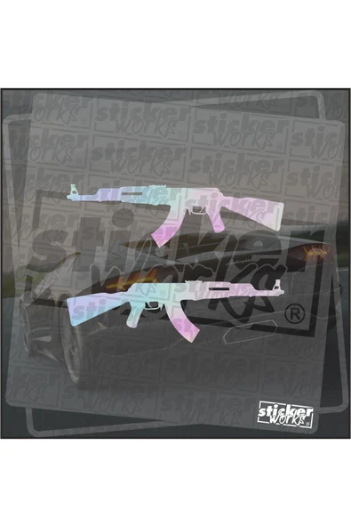 Ak47 - Kalaşnikof Sticker ( Sağ Sol Takım ) ürün görseli 1
