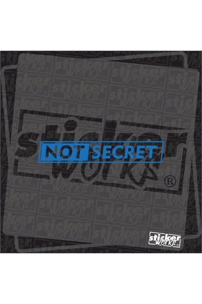 Not Secret Sticker - Resim 7